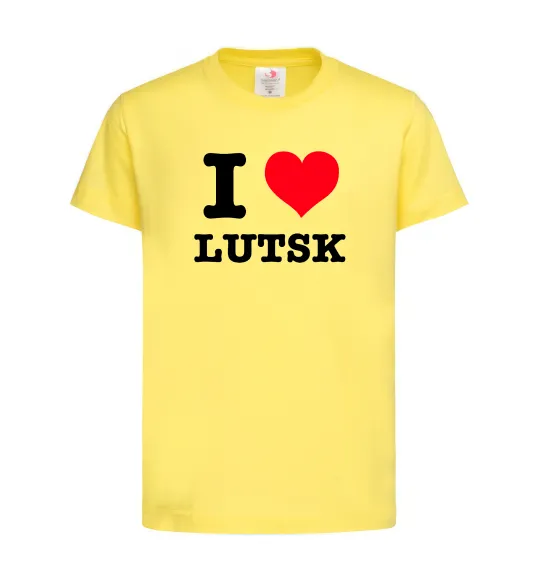Детская футболка I love Lutsk Лимонный фото