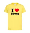 Детская футболка I love Lutsk Лимонный фото