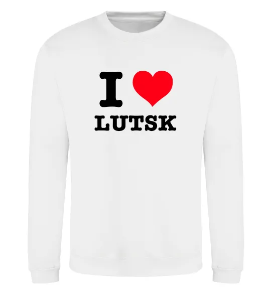 Свитшот I love Lutsk Белый фото