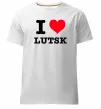 Мужская премиум футболка I love Lutsk Белый Мужская премиум футболка I love Lutsk Белый фото