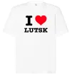 Футболка Оверсайз I love Lutsk Білий фото
