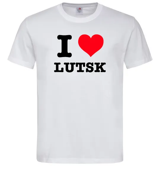 Чоловіча футболка I love Lutsk Білий фото