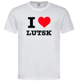 Чоловіча футболка I love Lutsk Білий фото