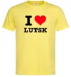Чоловіча футболка I love Lutsk Лимонний фото