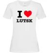 Жіноча футболка I love Lutsk Білий фото
