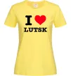 Жіноча футболка I love Lutsk Лимонний фото