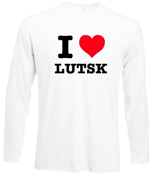 Лонгслів I love Lutsk Білий фото