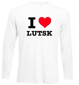 Лонгслів I love Lutsk Білий фото