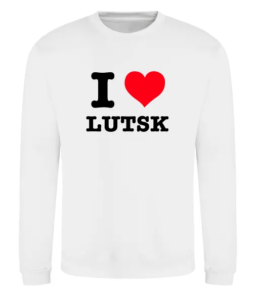 Свитшот I love Lutsk Белый фото