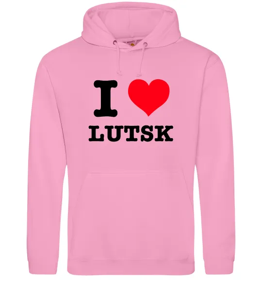 Чоловіча толстовка (худі) I love Lutsk Рожевий фото