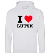 Чоловіча толстовка (худі) I love Lutsk Сірий меланж фото