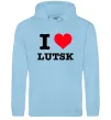 Женская толстовка (худи) I love Lutsk Голубой фото