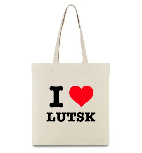 Еко-сумка I love Lutsk Бежевий фото