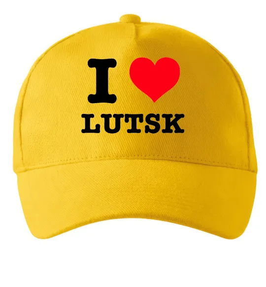 Кепка I love Lutsk Сонячно жовтий фото