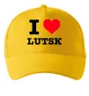 Кепка I love Lutsk Сонячно жовтий фото