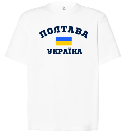Футболка Оверсайз Полтава Україна Білий фото