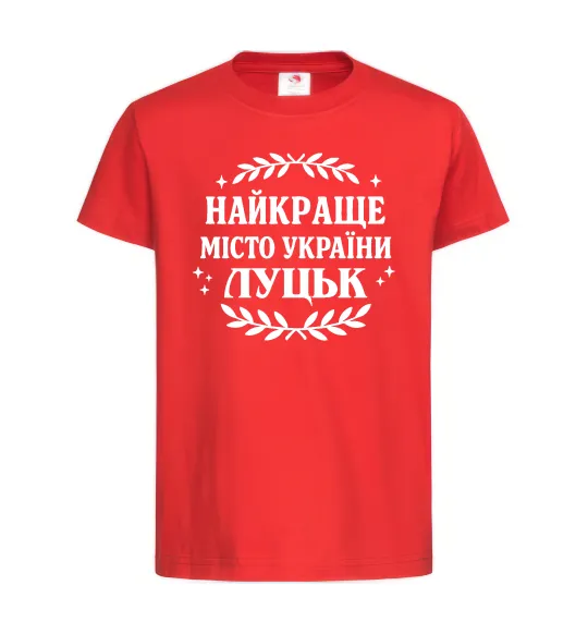 Детская футболка Луцьк найкраще місто України Красный фото