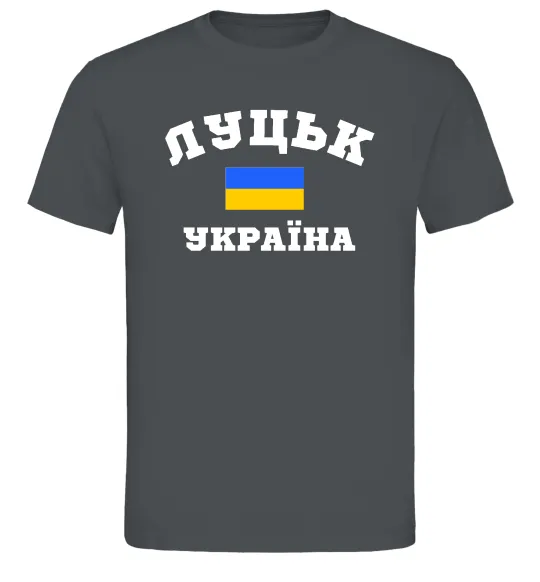 Чоловіча футболка Луцьк Україна Графіт фото