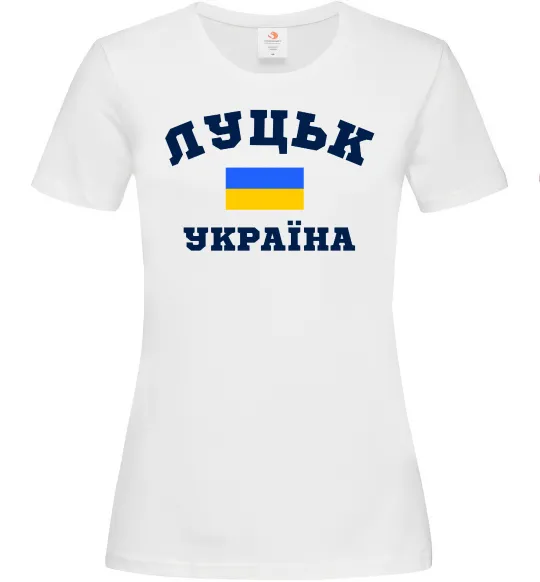 Женская футболка Луцьк Україна Белый фото