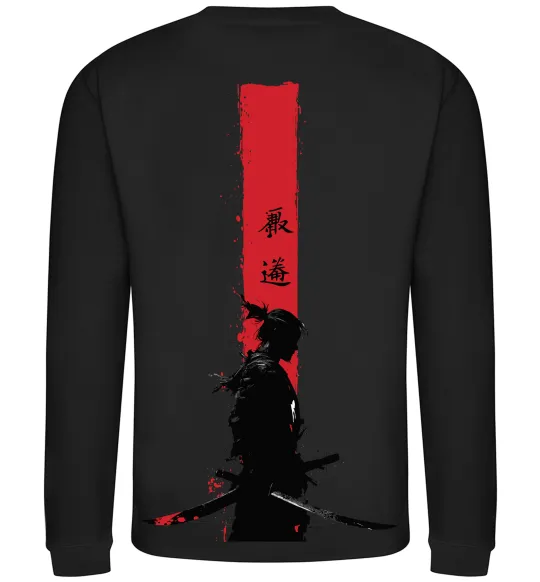 Свитшот Аніме самурай Черный фото