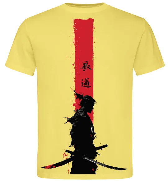 Мужская футболка Аніме самурай Лимонный фото