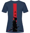 Женская футболка Аніме самурай Темно-синий фото