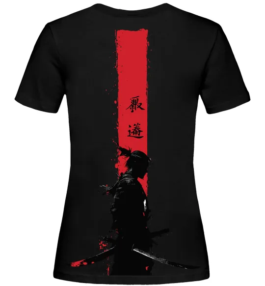 Женская футболка Аніме самурай Черный фото