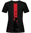 Женская футболка Аніме самурай Черный фото