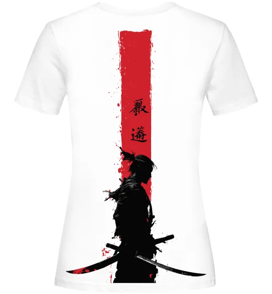 Женская футболка Аніме самурай Белый фото