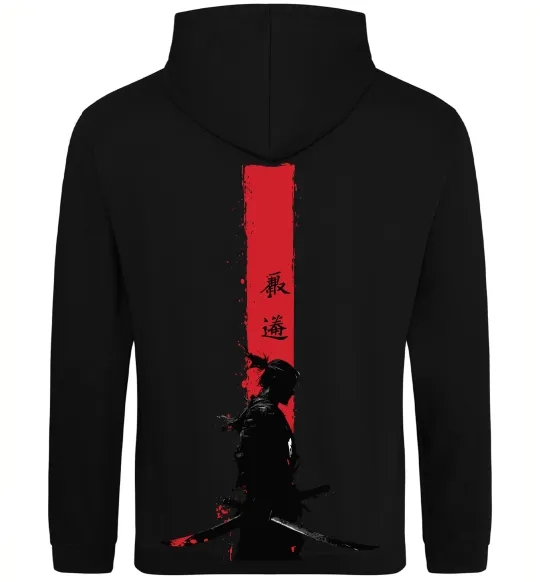 Женская толстовка (худи) Аніме самурай Черный фото