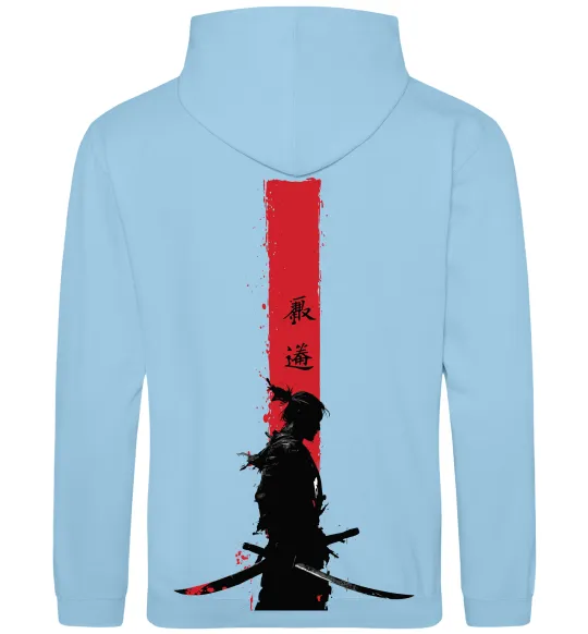 Женская толстовка (худи) Аніме самурай Голубой фото