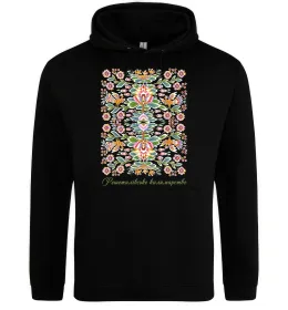 Мужская толстовка (худи) Решетилівське килимарство Черный фото