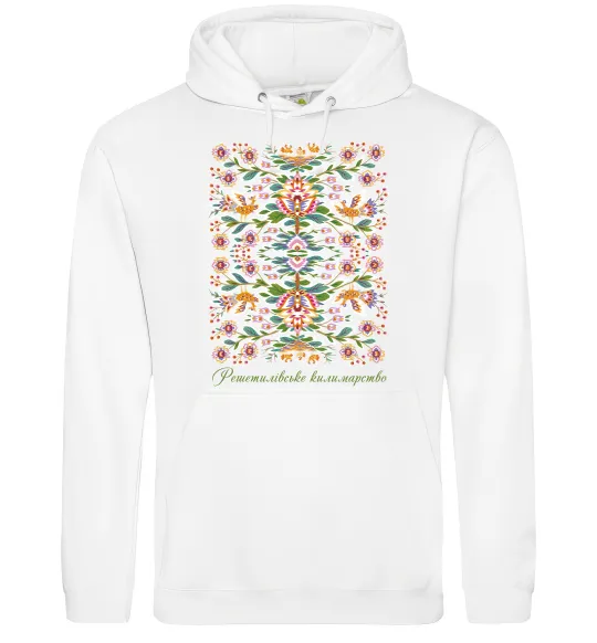 Жіноча толстовка (худі) Решетилівське килимарство Білий фото