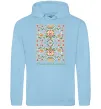 Жіноча толстовка (худі) Решетилівське килимарство Блакитний фото