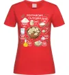 Женская футболка Галушки рецепт Красный фото