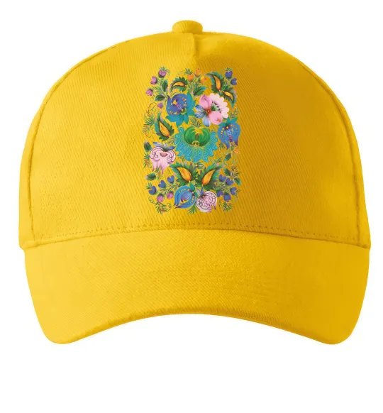 Кепка Петриківський розпис Солнечно желтый фото