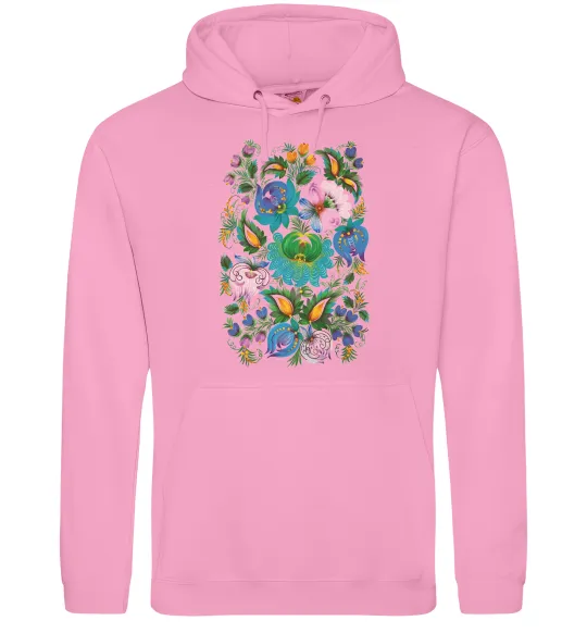 Жіноча толстовка (худі) Петриківський розпис Рожевий фото