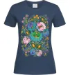 Женская футболка Петриківський розпис Темно-синий фото