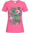 Женская футболка Петриківський розпис Ярко-розовый фото