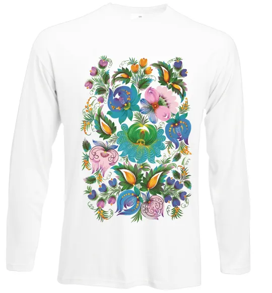 Лонгслив Петриківський розпис Белый фото