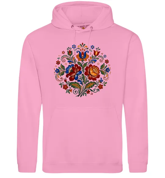 Жіноча толстовка (худі) Петриківський розпис коло Рожевий фото