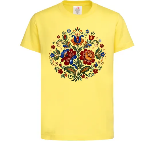 Детская футболка Петриківський розпис коло Лимонный фото