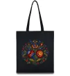 Эко-сумка Петриківський розпис коло Черный фото