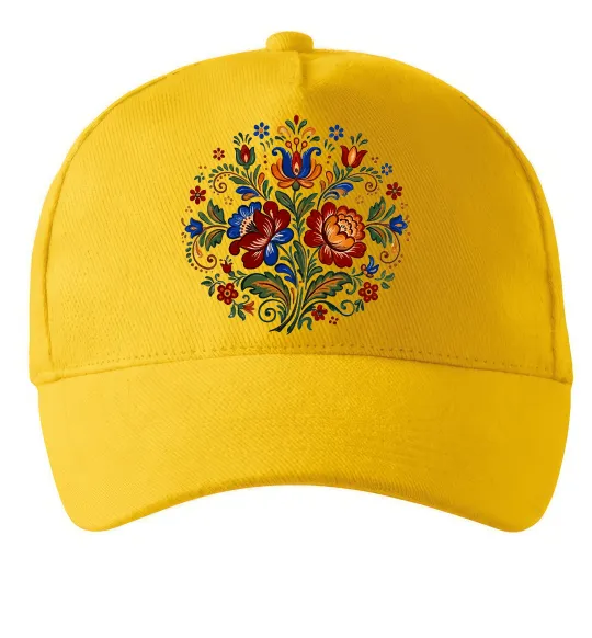 Кепка Петриківський розпис коло Солнечно желтый фото