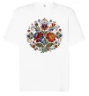Футболка Оверсайз Петриківський розпис коло Белый фото