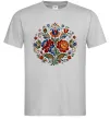 Мужская футболка Петриківський розпис коло Серый фото