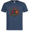 Мужская футболка Петриківський розпис коло Темно-синий фото