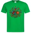 Мужская футболка Петриківський розпис коло Зеленый фото