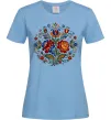Женская футболка Петриківський розпис коло Голубой фото