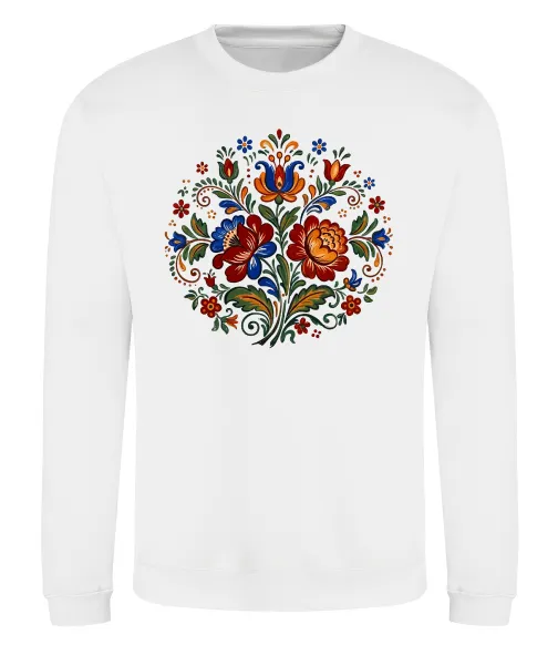Свитшот Петриківський розпис коло Белый фото